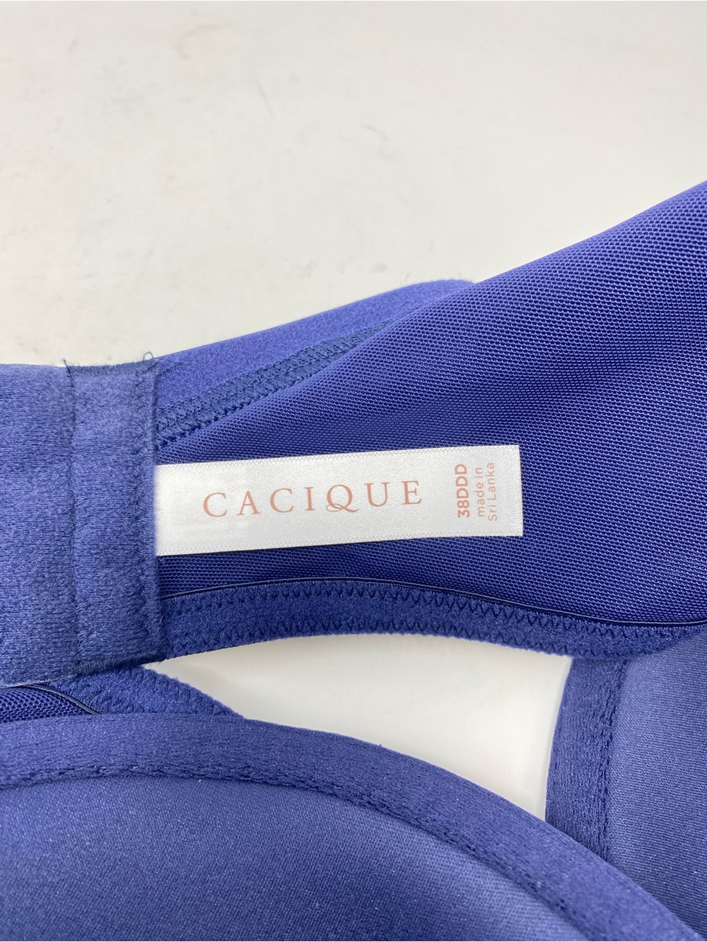 Cacique Lightly Lined T Shirt Bra 38DDD Navy Gold Maritime Snowflakes Stars - Picture 8 of 9